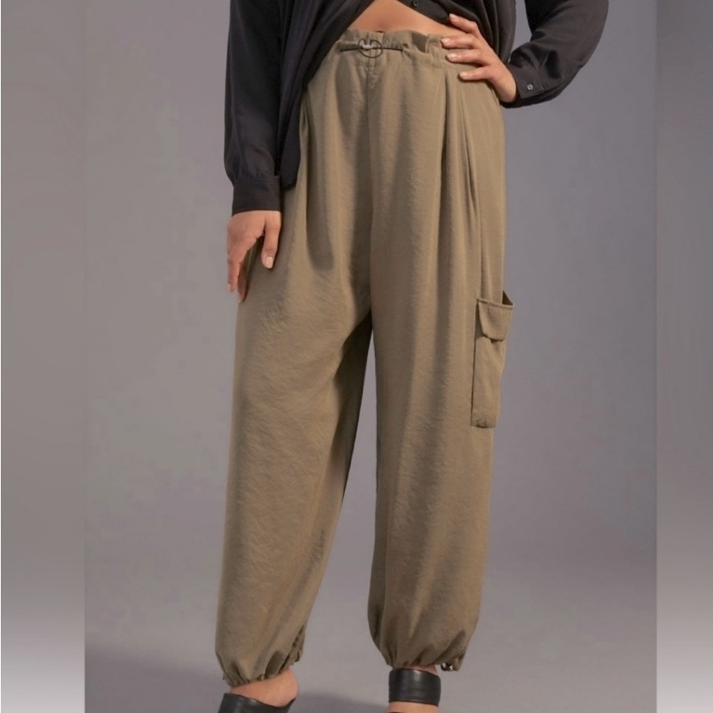 Anthropologie Bungee Parachute Pants in Olive Green Size Medium - Picture 10 of 15